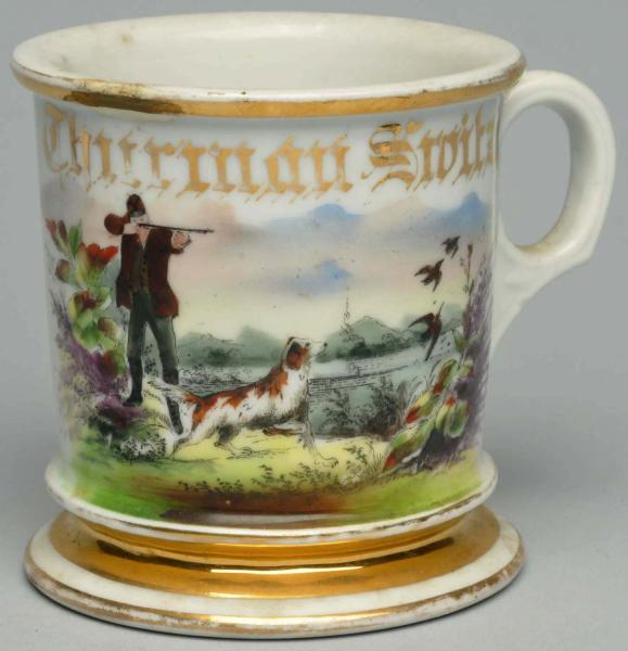 Hunters Shaving Mug.  Gilt name