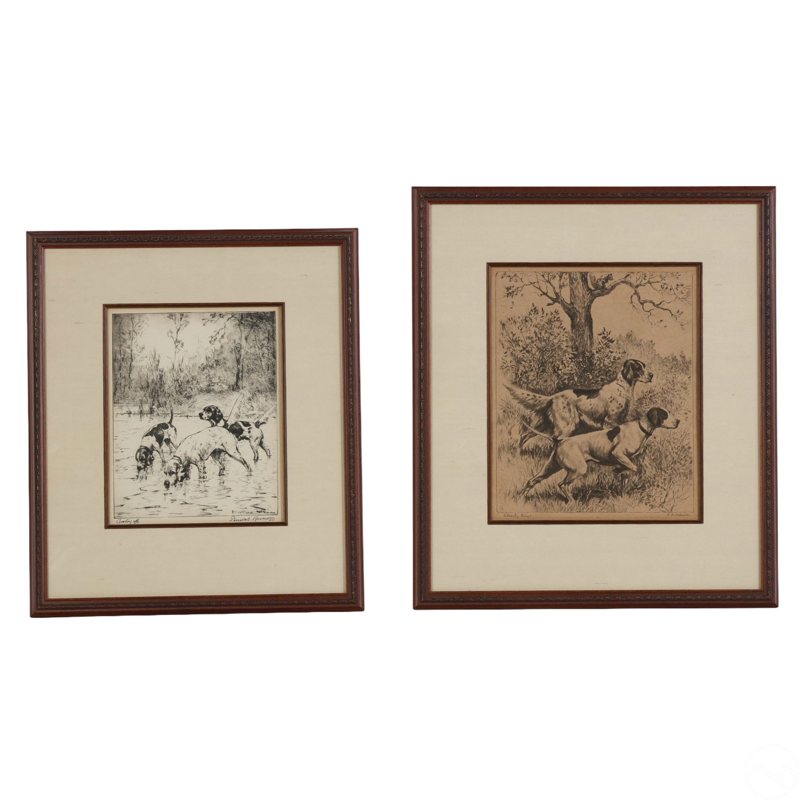 HUNTING DOG PRINTS AFTER ROSSEAU