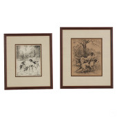 HUNTING DOG PRINTS AFTER ROSSE