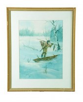 HUNTING SCENE BY GERRY METZ (A