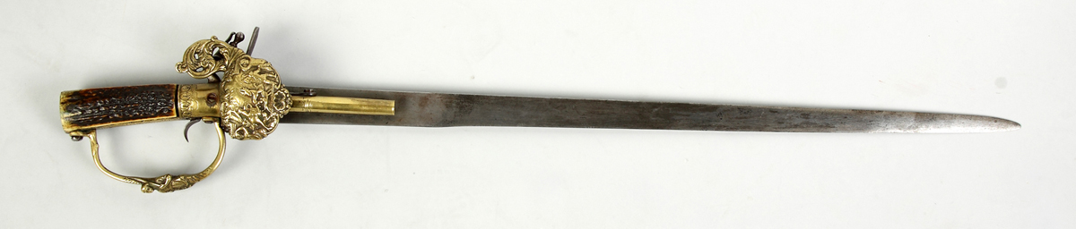 Hunting Sword w/Flintlock Pistol
