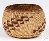 HUPA INDIAN WOVEN BASKET, 19TH
