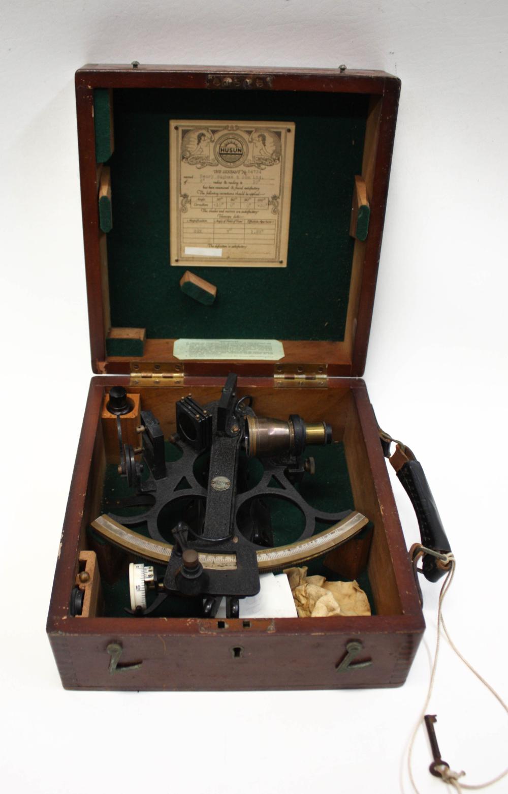 HUSUN MARINE SEXTANT IN WOOD