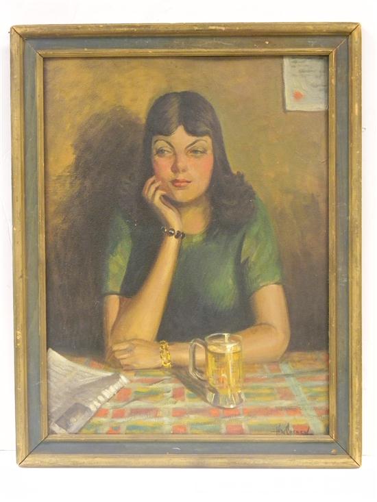 H.W. Cheney  20th C.  oil on artist