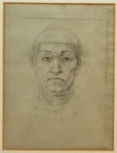 HYMAN BLOOM PORTRAIT STUDY DRA