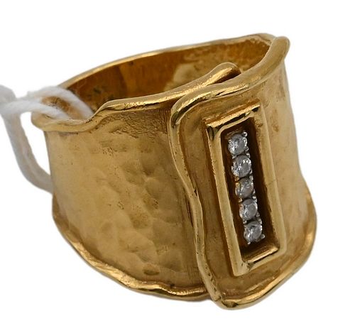 I. REISS 14 KARAT GOLD HAMMERED