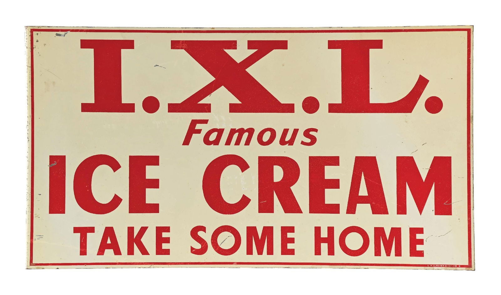 I. X. L. FAMOUS ICE CREAM FLANGE