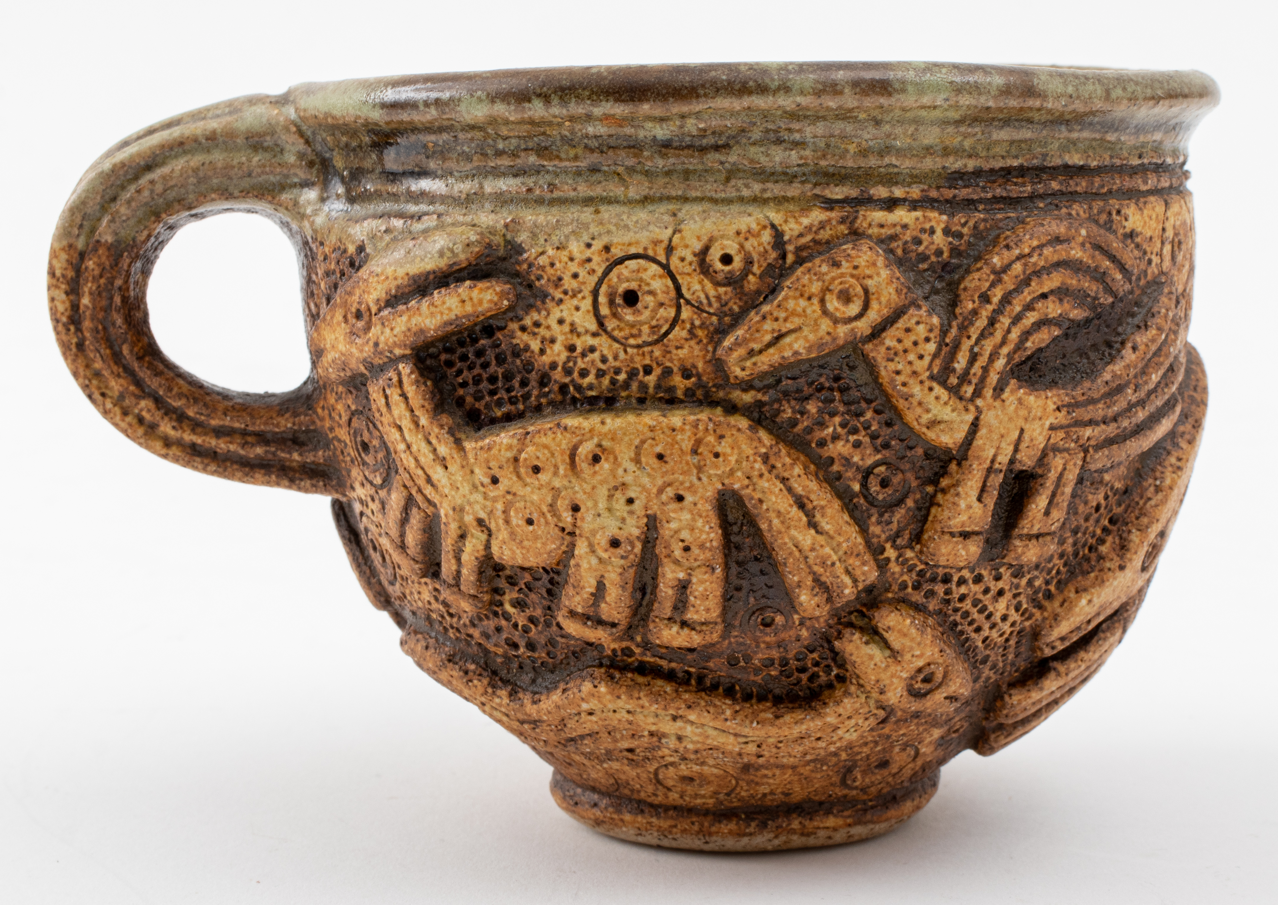IAN GODFREY STONEWARE CUP WITH
