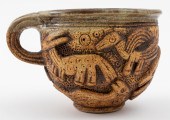 IAN GODFREY STONEWARE CUP WITH