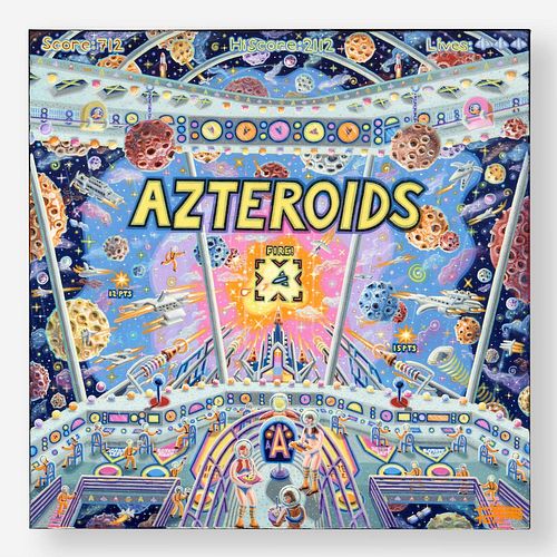 IAN YOUNG "AZTEROIDS" (2014 ACRYLIC