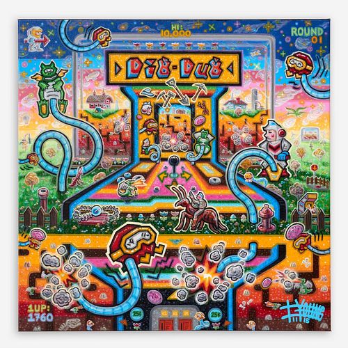 IAN YOUNG "DIG DUG" (2015 ACRYLIC
