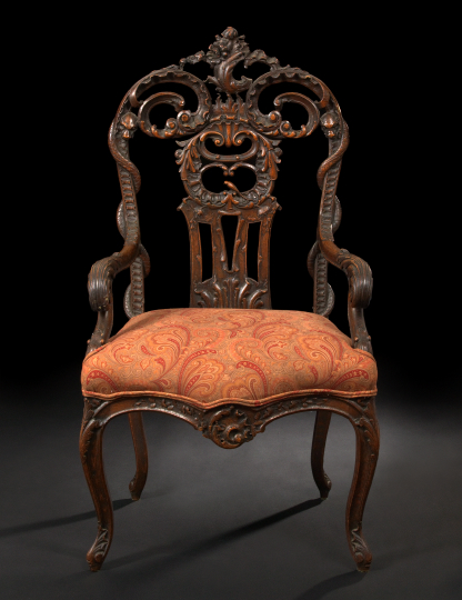 Iberian Exuberantly Carved Oak