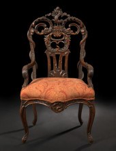 Iberian Exuberantly Carved Oak