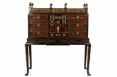 IBERIAN INLAID CABINET ON STAN