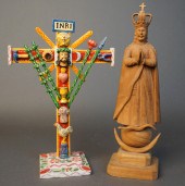 IBERIAN-TYPE CARVED WOOD FIGUR