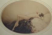 ICART Louis. Colored Drypoint