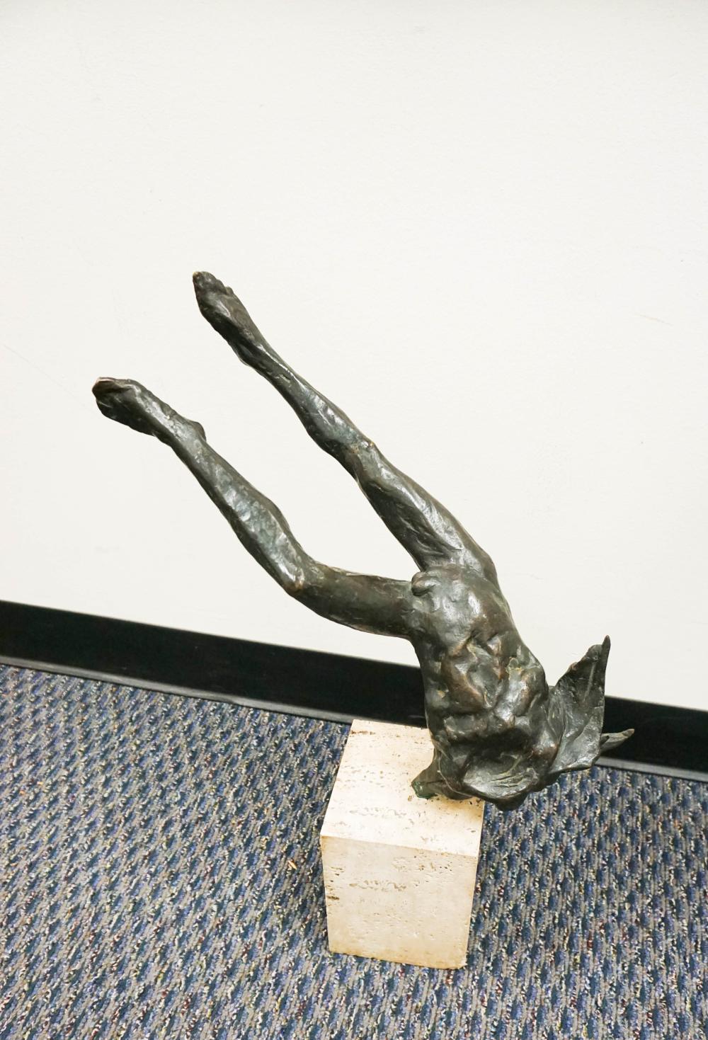 ICARUS FALLING, BRONZE SCULPTURE ON