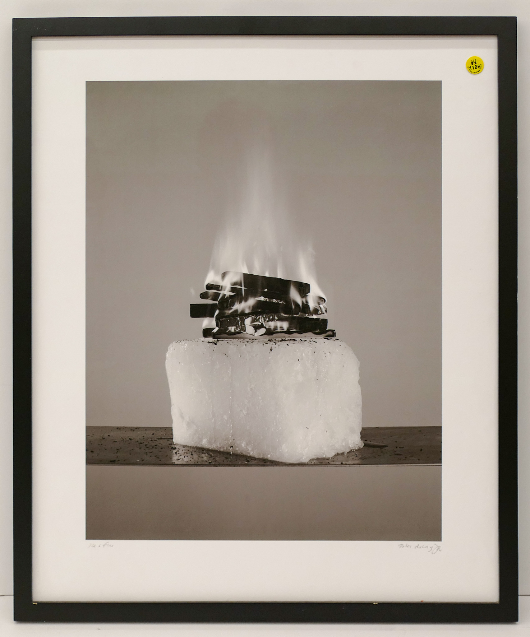 ''Ice and Fire'' B&W Photograph