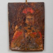 ICON OF A SAINT HOLDING THREE