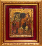ICON OF JESUS RIDING ON A DONK