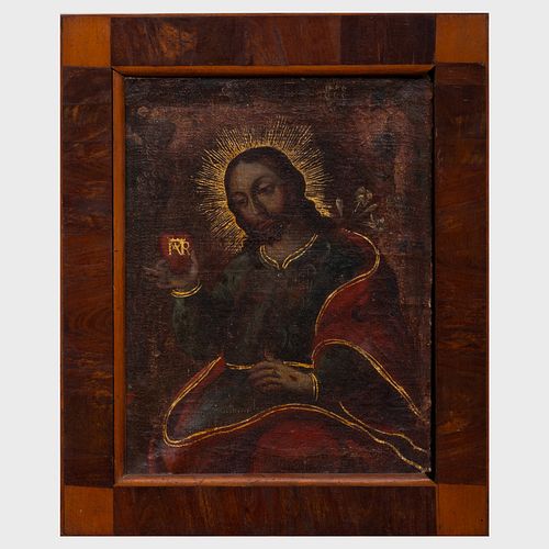 ICON OF THE TRINITY WITH SAINTS AND