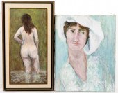 IDA NEWMAN, TWO OIL ON CANVAS