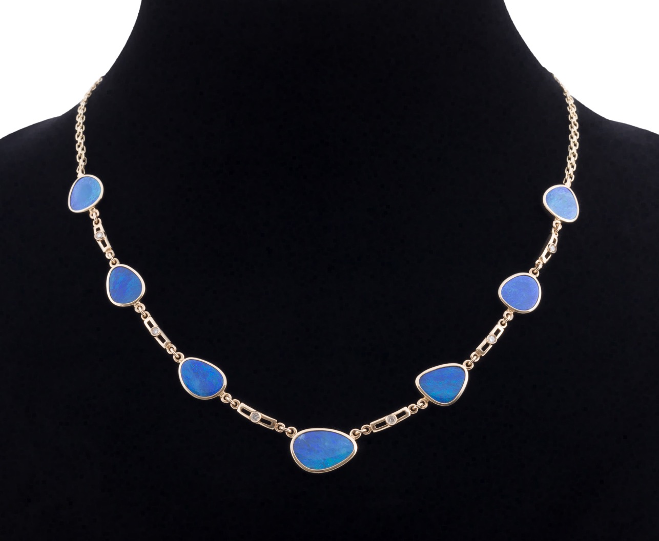 IDAHO OPAL, DIAMOND & 14K YG