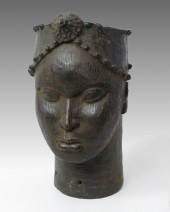 IFE AFRICAN BRONZE BUST SCULPT