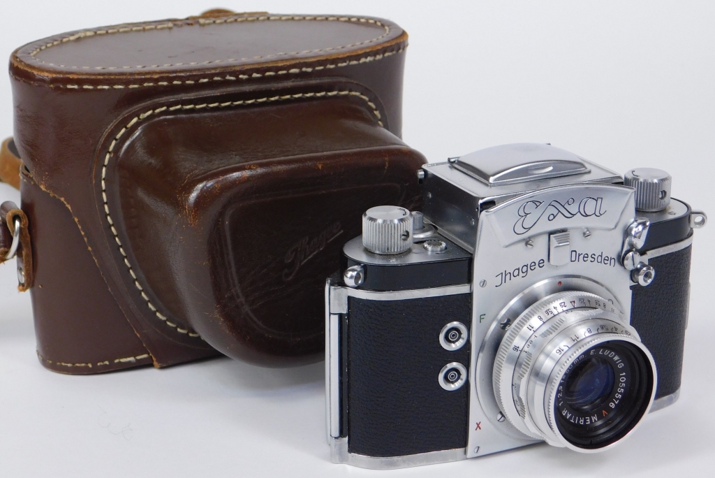 IHAGEE EXA SLR CAMERA, MERITAR LENS