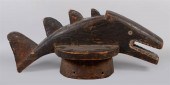 IJO CARVED SHARK MASK, NIGERIA