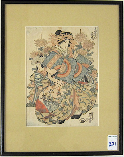 IKEDA EISEN COLOR WOODCUT (Japanese