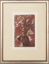 ILLEGIBLY SIGNED ABSTRACT BRUT