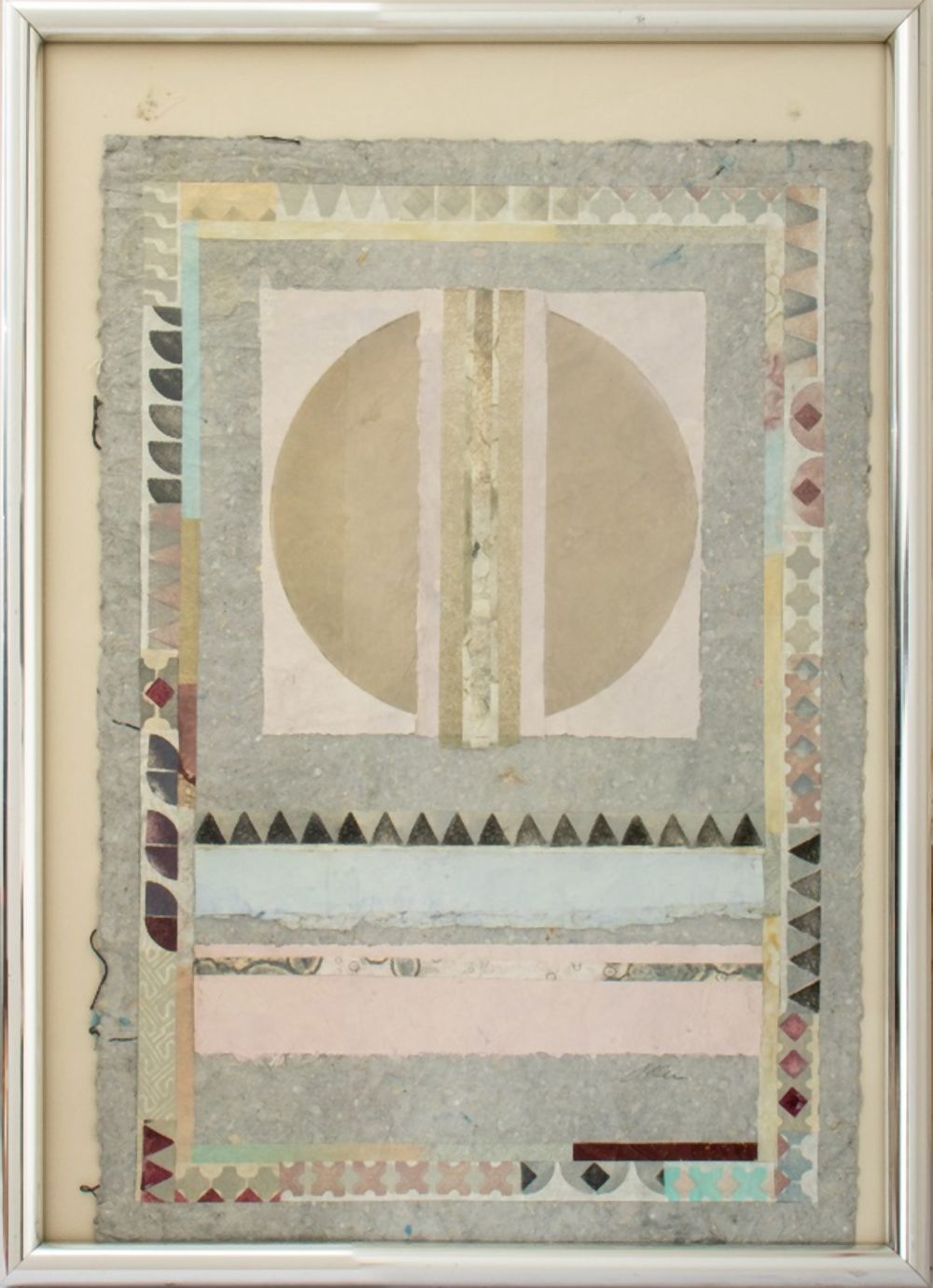 ILLEGIBLY SIGNED ABSTRACT COLLAGE