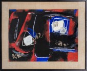 ILLEGIBLY SIGNED ABSTRACT GOUA
