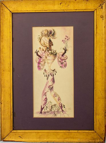 ILLEGIBLY SIGNED ART DECO