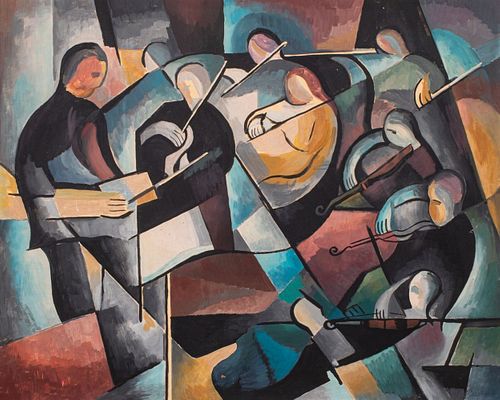 ILLEGIBLY SIGNED CUBIST