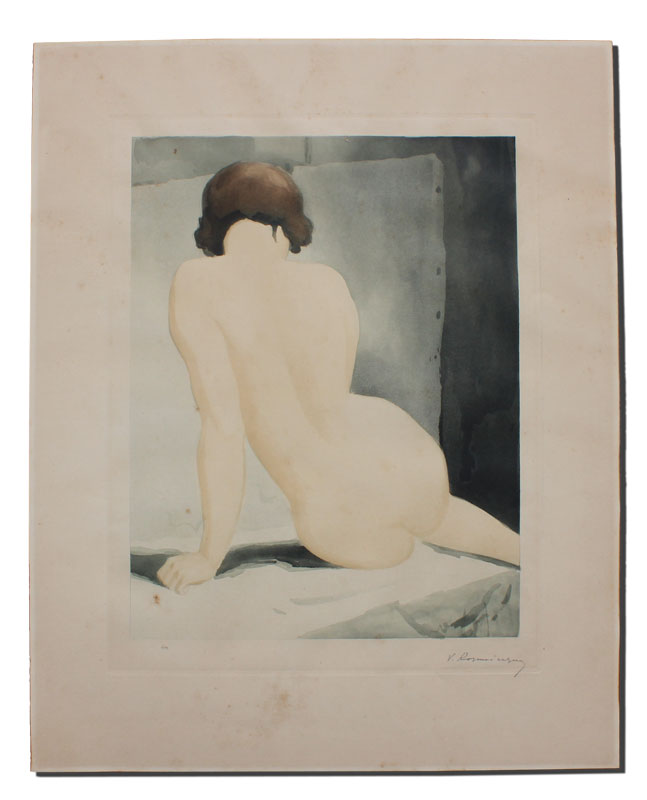 ILLEGIBLY SIGNED DECO ERA FEMALE
