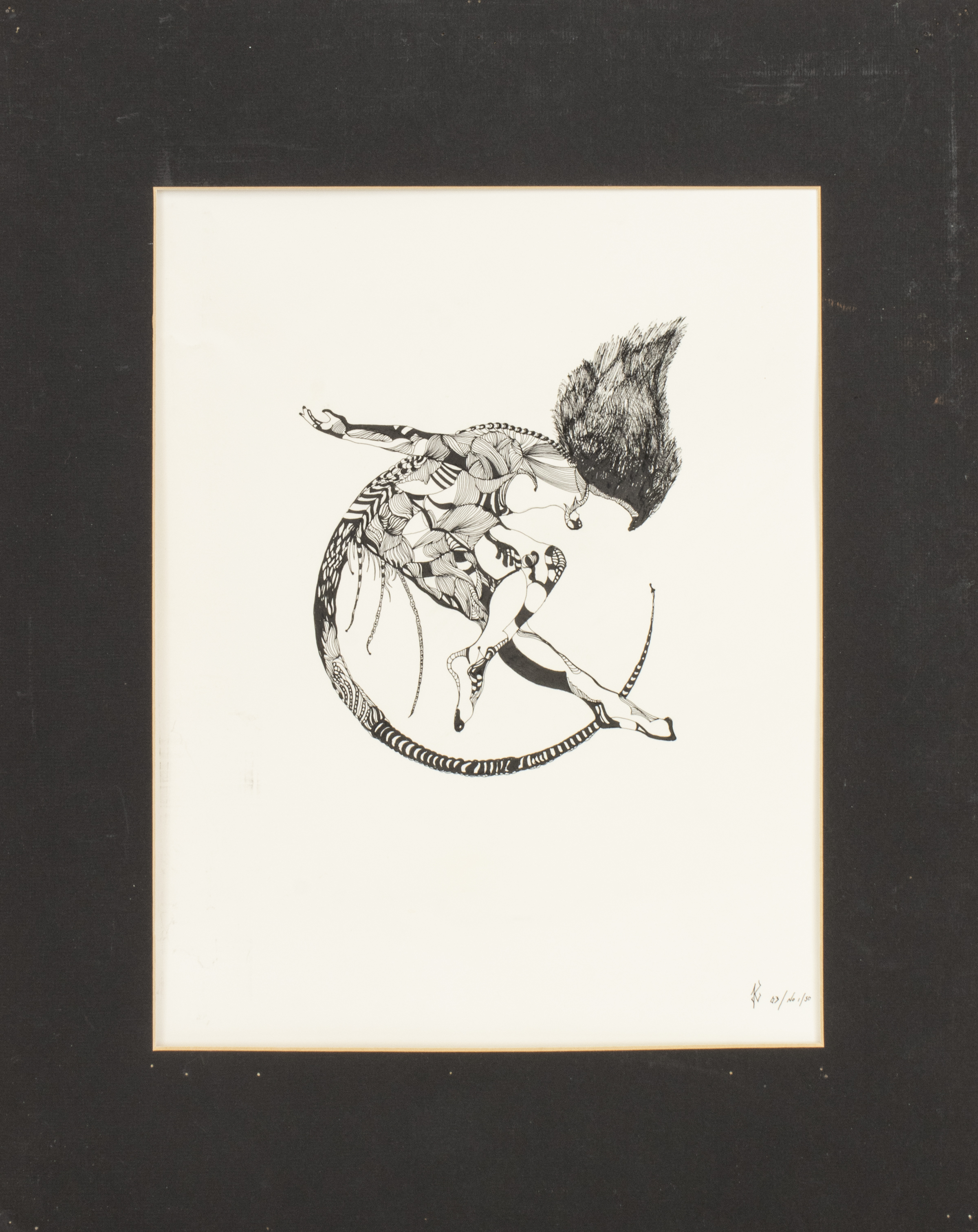 ILLEGIBLY SIGNED ETCHING OF