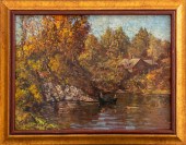 ILLEGIBLY SIGNED FALL LANDSCAP