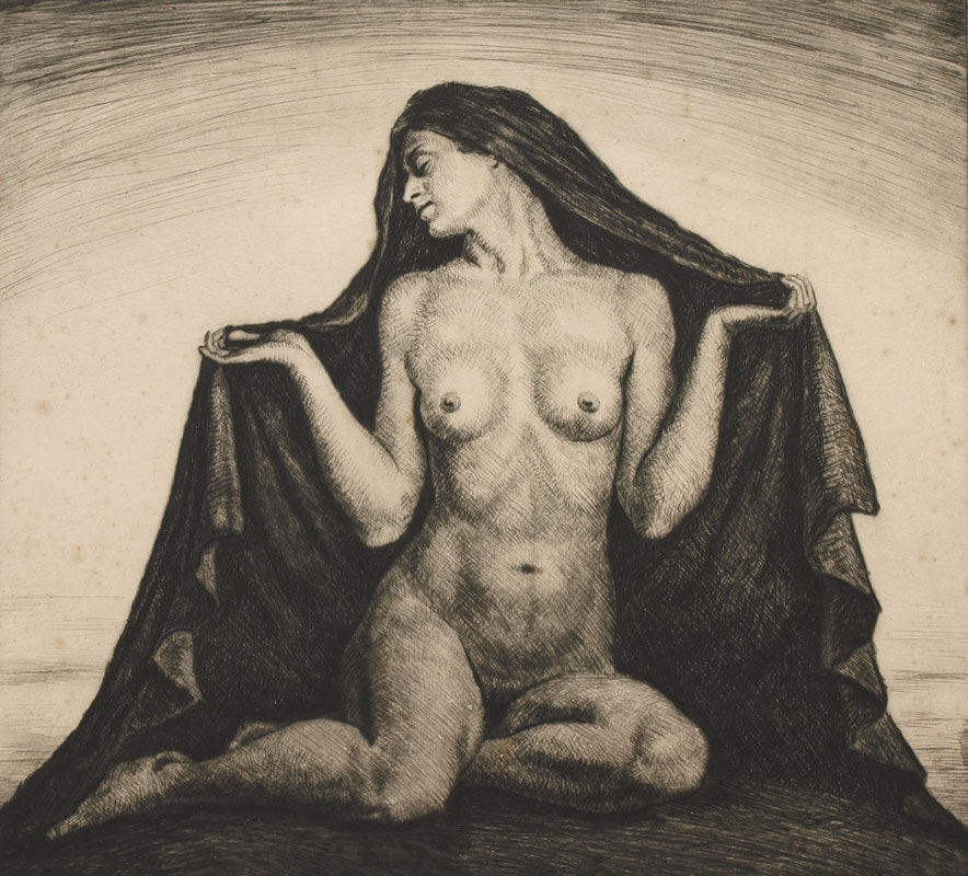 ILLEGIBLY SIGNED FEMALE NUDE
