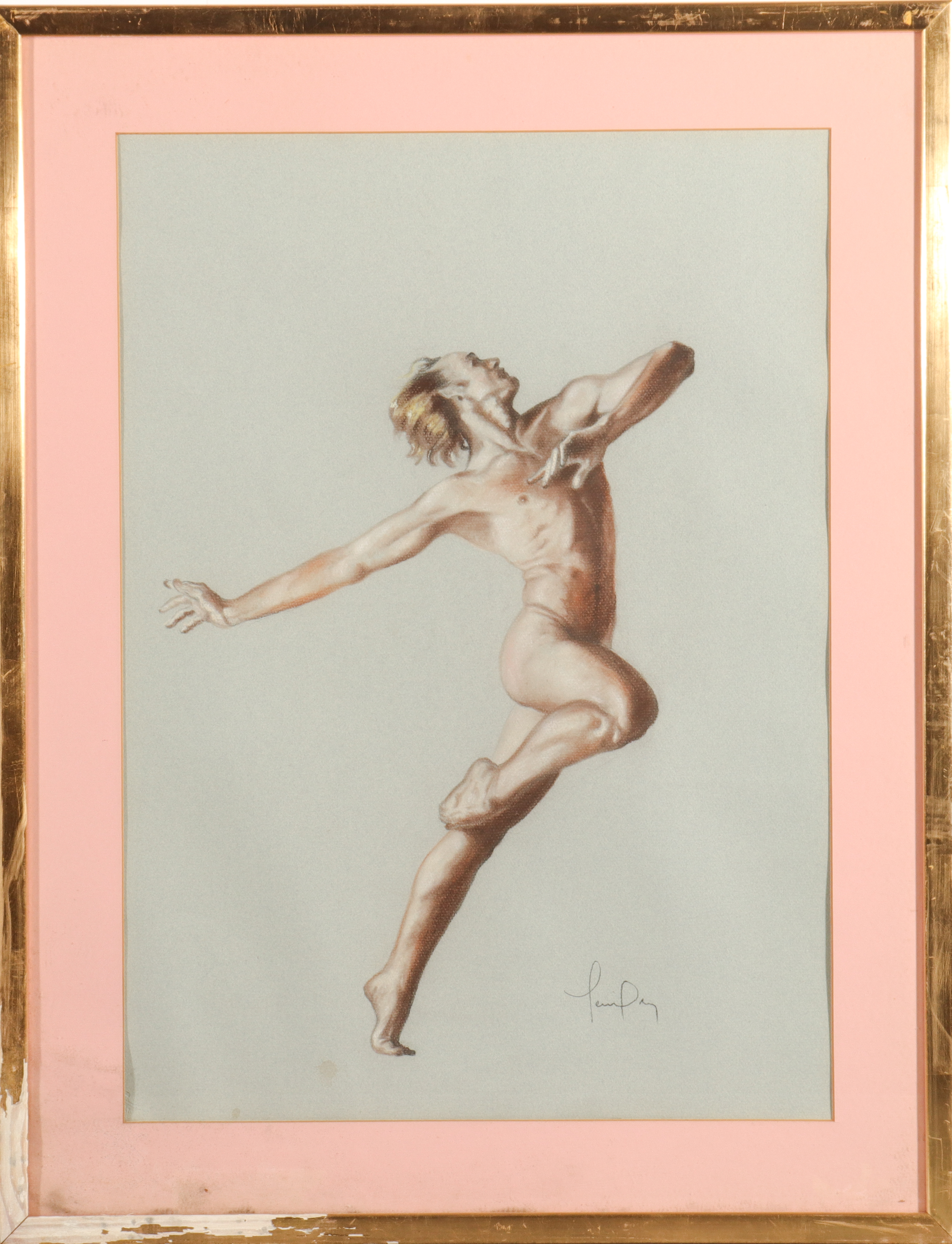 ILLEGIBLY SIGNED FIGURE STUDY