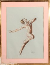 ILLEGIBLY SIGNED FIGURE STUDY