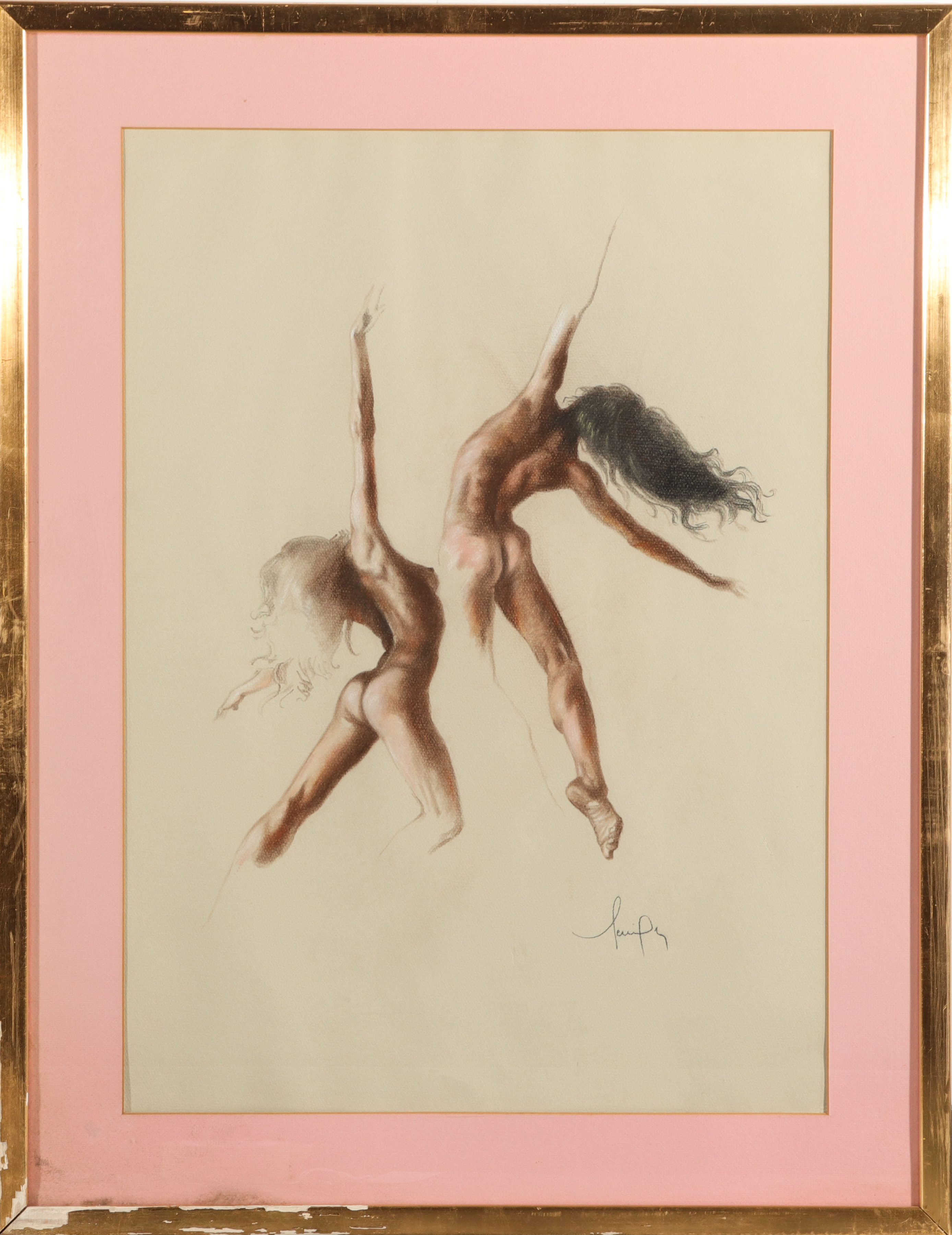 ILLEGIBLY SIGNED FIGURE STUDY