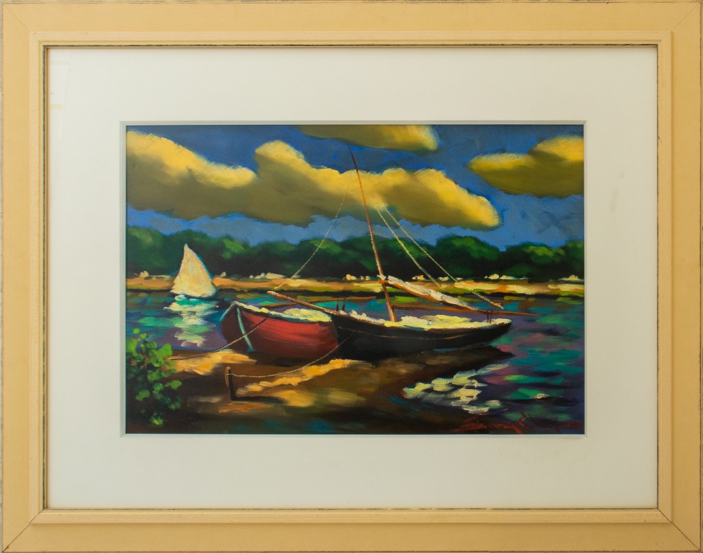 ILLEGIBLY SIGNED FISHING BOATS