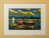 ILLEGIBLY SIGNED FISHING BOATS