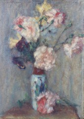ILLEGIBLY SIGNED FLORAL STILL