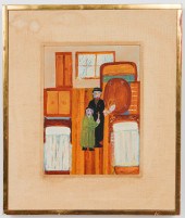 ILLEGIBLY SIGNED JUDAICA FOLK