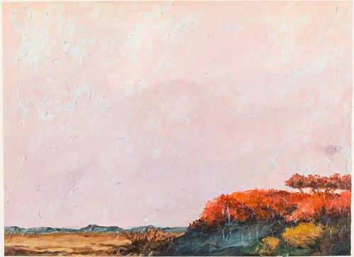 ILLEGIBLY SIGNED LANDSCAPE, 1987,