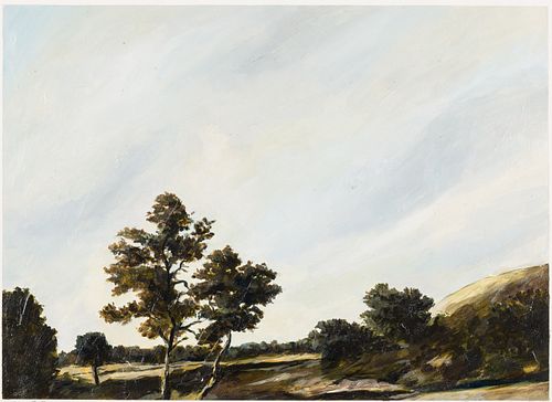 ILLEGIBLY SIGNED LANDSCAPE, 1991,