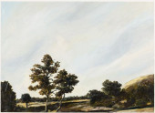 ILLEGIBLY SIGNED LANDSCAPE, 19